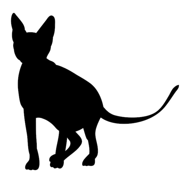 icône de silhouette de chat