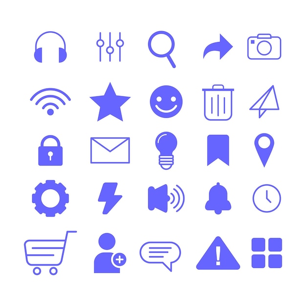 Icône de smartphone définie dans le style vectoriel