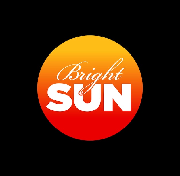Icône de la société Bright Sun Vecteur de monogramme de soleil brillant