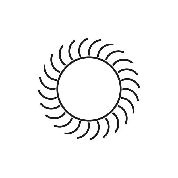 Icône de soleil Illustration vectorielle EPS 10 Image de stock