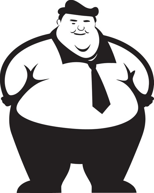 Vecteur icône sombre de la révolution rotonde illustrant l'obésité logo vectoriel rond rebelle pour le plaidoyer contre l'obesité