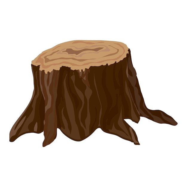 Icône de souche d'arbre de jardin Icône vectorielle de souche de arbre de jardin pour la conception de sites Web isolée sur un fond blanc