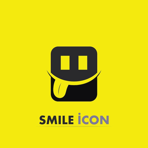 Icône de sourire, sourire, conception de vecteur de logo émoticône heureuse Affaires, conception drôle et bonheur d'emoji de vecteur