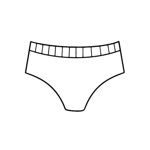 Vecteur icône de sous-vêtements vectoriels design d'illustration d'art de ligne de logo design de pantalon de sous-vêtements pour femme