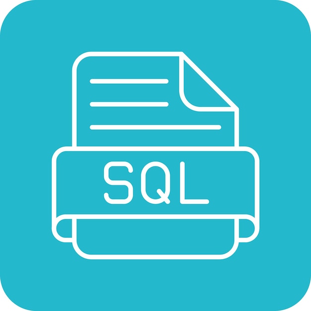 Vecteur icône de sql