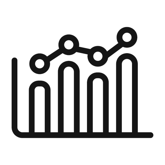 Icône de statistiques de données idéale pour les mesures de performance et l'analyse