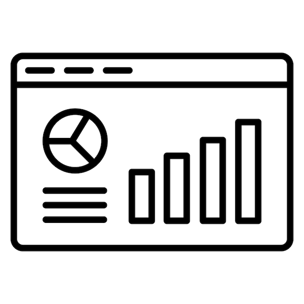 Icône des statistiques de la page Web