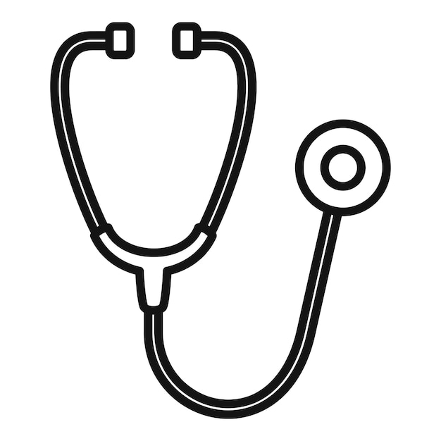 Vecteur icône de stéthoscope médical décrire l'icône vectorielle de stéthoscope médical pour la conception de sites web isolée sur fond blanc