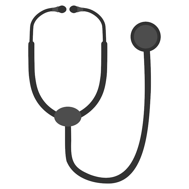 Vecteur icône de stéthoscope symbole de diagnostic élément de médecin illustration vectorielle plane