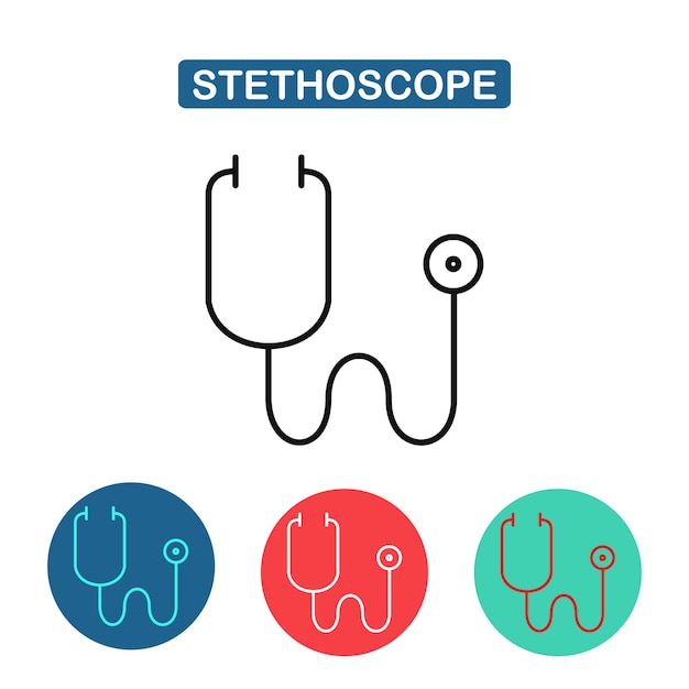 Icône de stéthoscope de vecteur