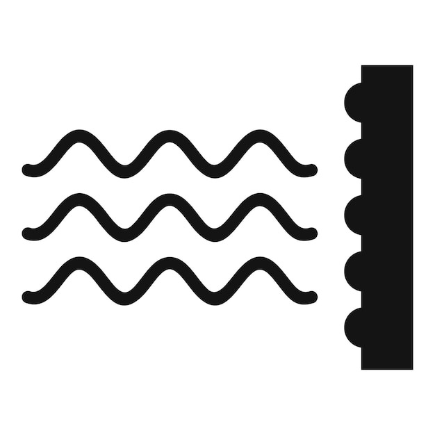 Vecteur icône de studio d'onde sonore illustration simple de l'icône vectorielle de studio d'onde sonore pour la conception de sites web isolée sur fond blanc