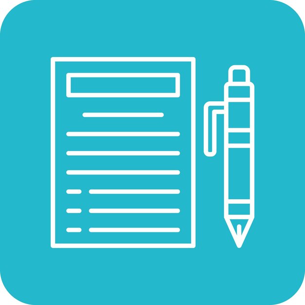 Icône de stylo et de papier