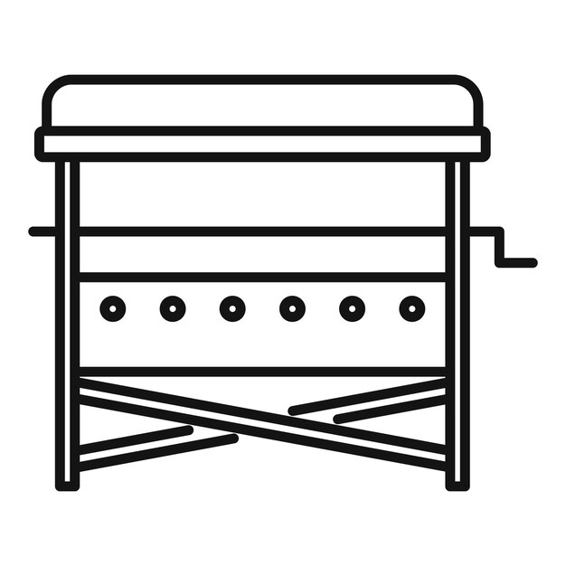 Icône de support de cour de barbecue Décrire l'icône vectorielle de support de cour de barbecue pour la conception de sites Web isolée sur fond blanc
