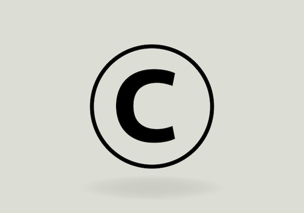 Icône De Symbole De Copyright C Lettre En Cercle