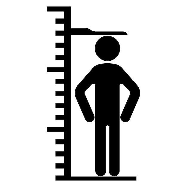 Icône De Symbole De Mesure De Hauteurmodèle De Conception D'illustration Vectorielle