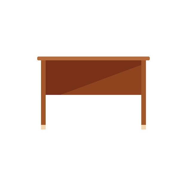 Vecteur icône de table intérieure vecteur plat bureau en bois objet de jambe isolé