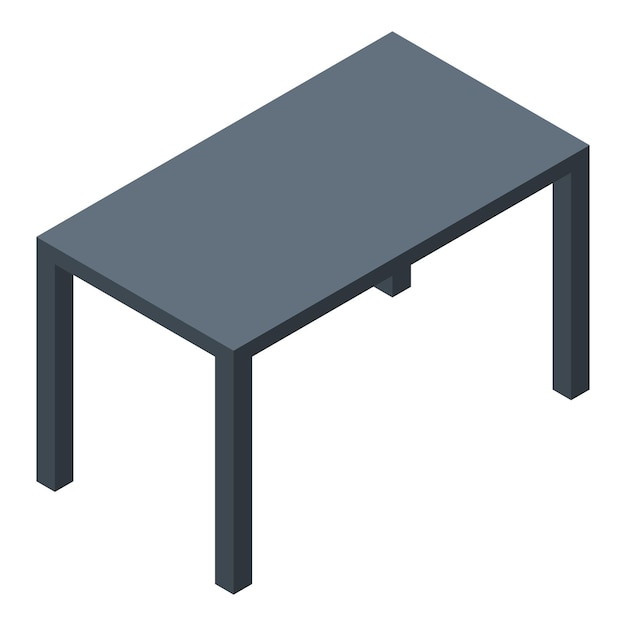 Icône de table de jardin Isométrique de l'icône vectorielle de table de jardin pour la conception de sites Web isolée sur fond blanc