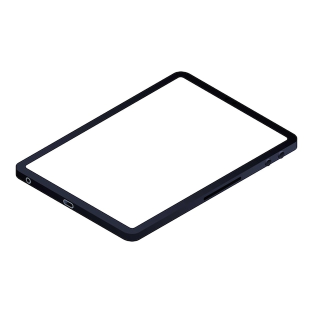 Icône de tablette moderne Isométrique de l'icône de vecteur de tablette moderne pour la conception de sites Web isolée sur fond blanc