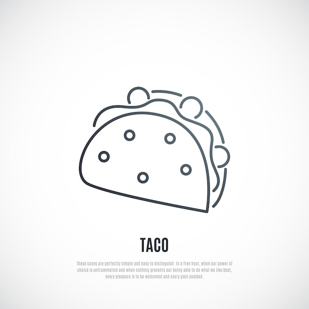 Vecteur icône de tacos