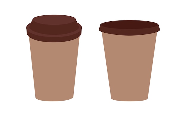Icône de tasse de papier café délicieux conception d'illustration vectorielle boisson