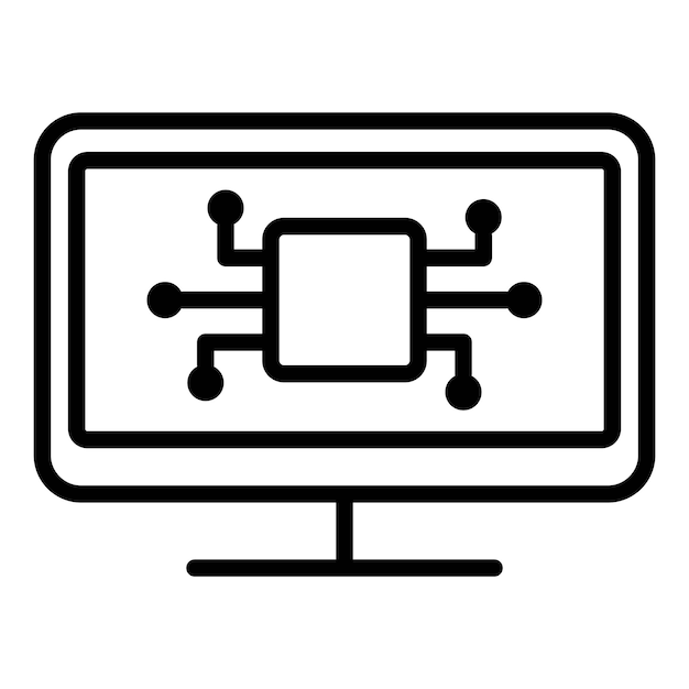 Icône de la technologie AI sur fond transparent