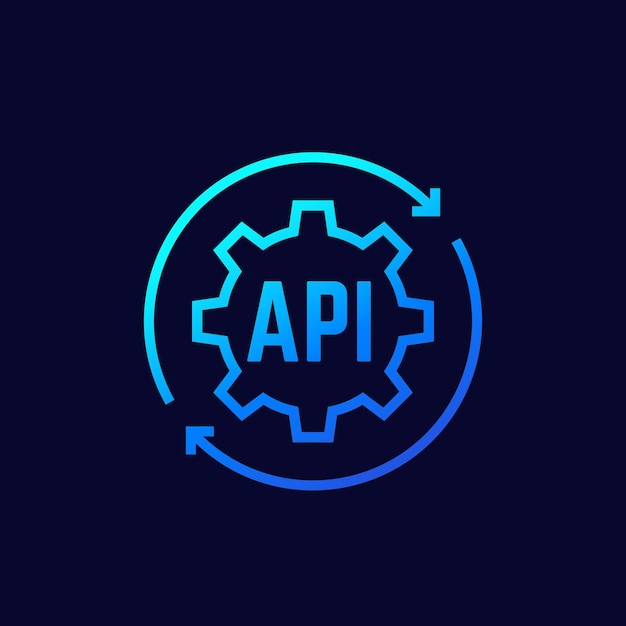 Icône de la technologie API pour les applications et le Web