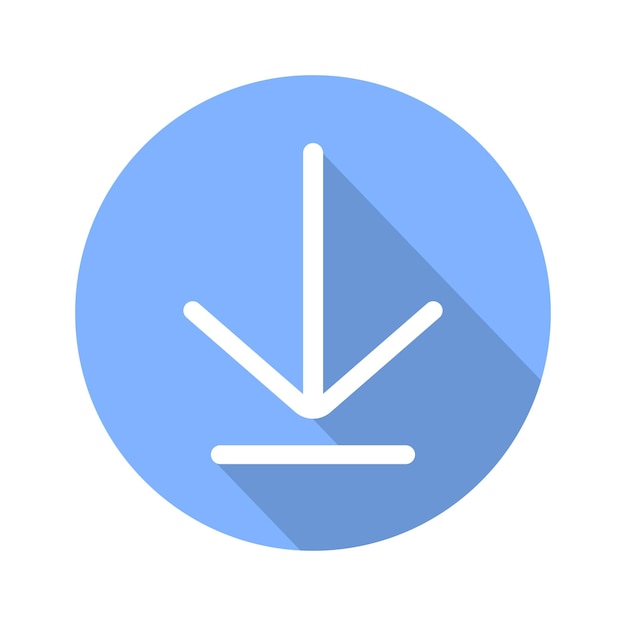 Vecteur icône de téléchargement de l'application bouton enregistrer icône de téléchargement plate