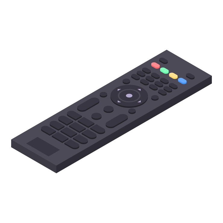 Icône de télécommande TV Isométrique de l'icône vectorielle de télécommande TV pour la conception de sites Web isolée sur fond blanc