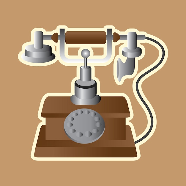icône de téléphone vintage rétro