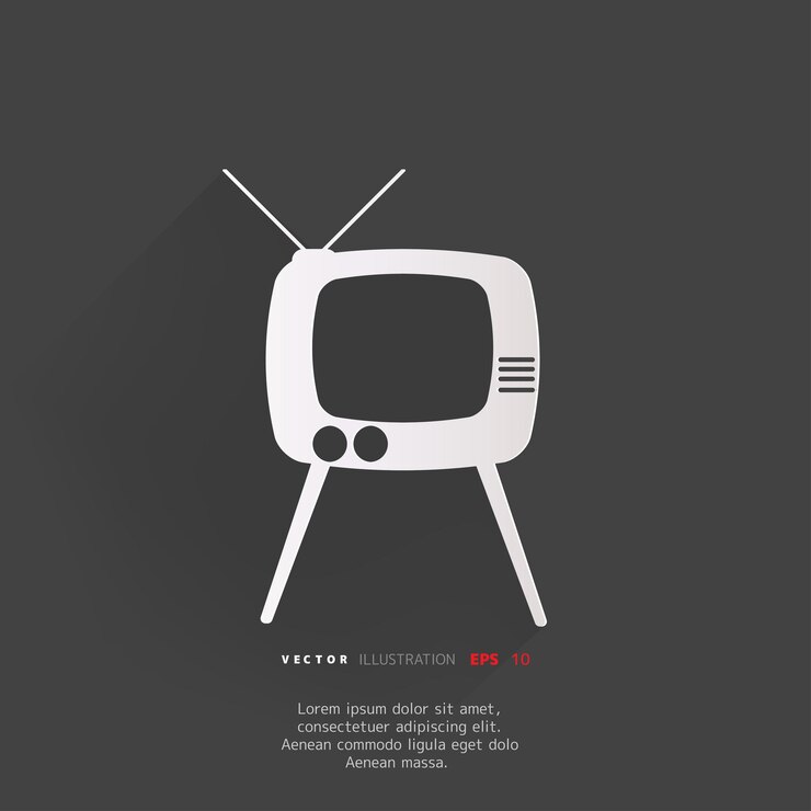 Vecteur icône de télévision rétro