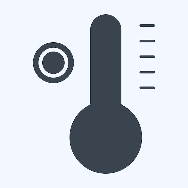 Icône Température liée au symbole de la climatisation style glyphe conception simple modifiable