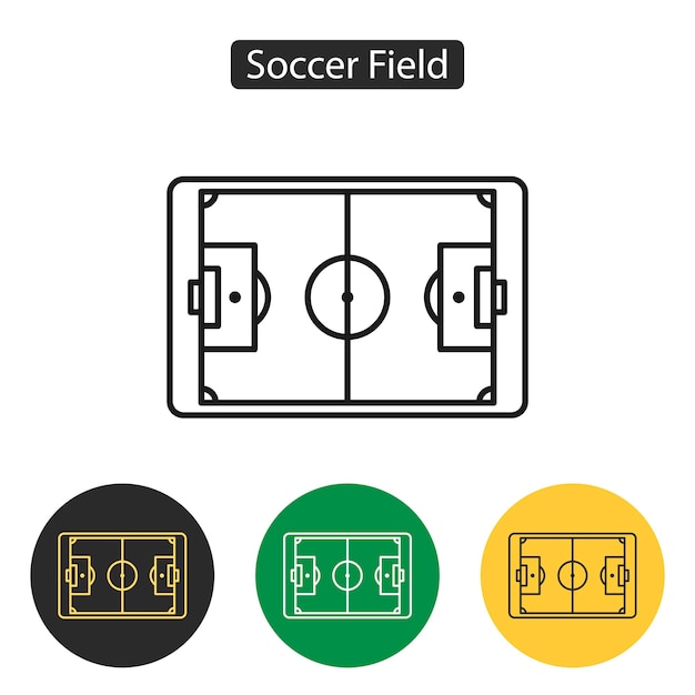 Vecteur icône de terrain de football