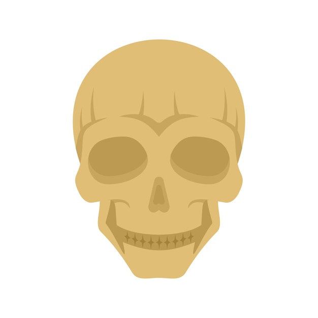 Vecteur icône de tête de crâne souriante illustration plate de l'icône vectorielle de tête de crâne souriante pour la conception de sites web
