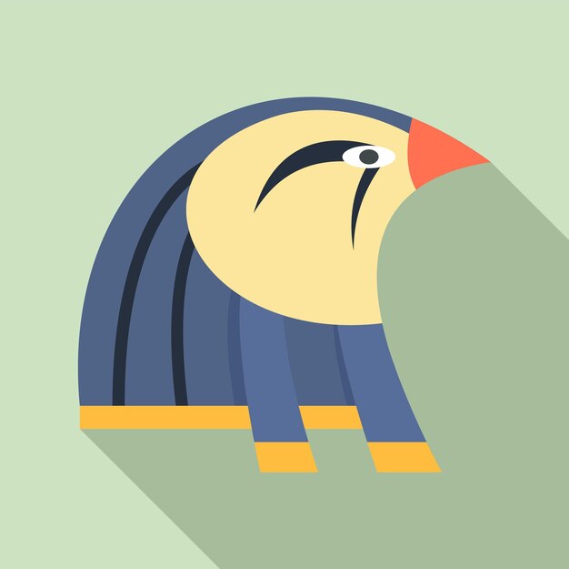 Vecteur icône de tête de faucon égyptien illustration plate de l'icône de vecteur de tête de faucon égyptien pour la conception de sites web