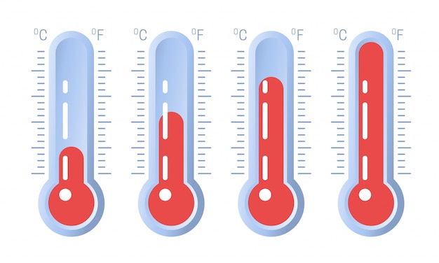 Icône De Thermomètre Ou Symbole De Température Avec Différents Niveaux