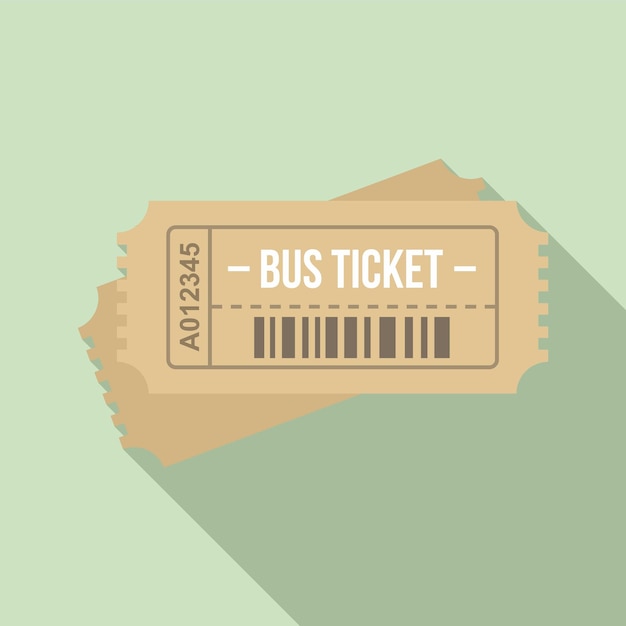 Vecteur icône de ticket de bus de livraison illustration plate de l'icône vectorielle de ticket de bus de livraison pour la conception de sites web