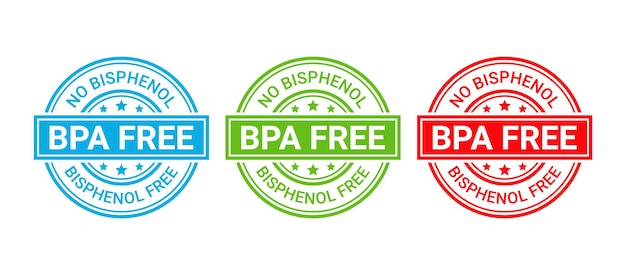 Icône De Timbre Sans Bpa étiquette Ronde En Plastique Non Toxique Badge Sans Bisphénol Empreintes De Sceau Pour Emballage écologique