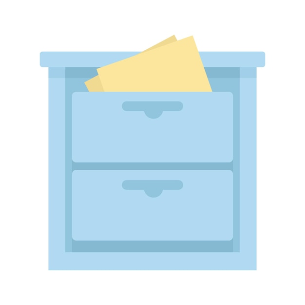 Vecteur icône de tiroir d'archives illustration plate de l'icône vectorielle de tiroir d'archives pour la conception de sites web