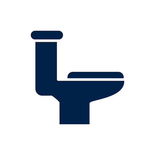 Vecteur l'icône de la toilette, l'illustration vectorielle du logo de la cuvette des toilettes