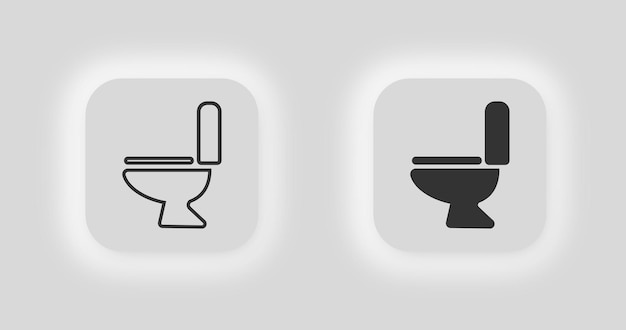 Icône de toilette Symbole d'illustration WC Signe vecteur de cuvette de salle de bain