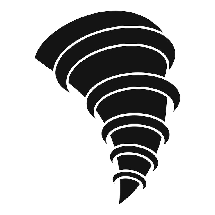Vecteur icône de tornade d'eau illustration simple de l'icône de vecteur de tornade d'eau pour la conception de sites web isolée sur fond blanc