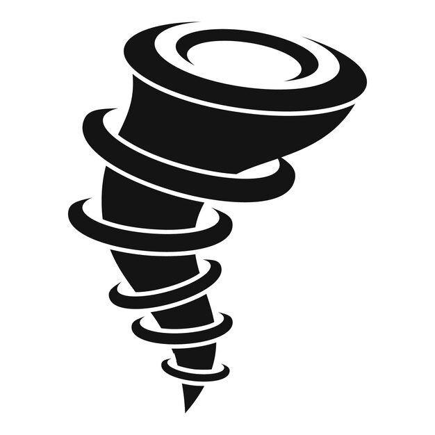 Icône de tornade de force Illustration simple de l'icône de vecteur de tornade de force pour la conception de sites Web isolée sur fond blanc