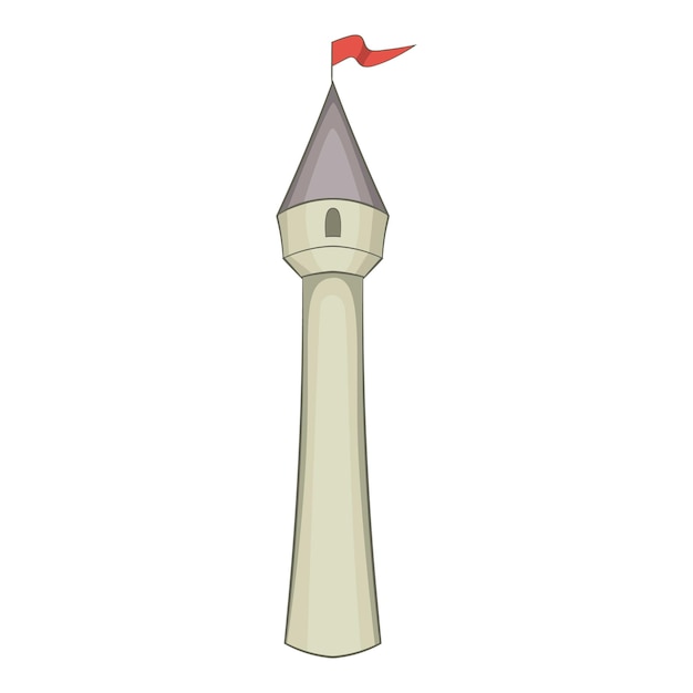Vecteur icône de la tour du château illustration animée de l'icône vectorielle du château pour la conception web