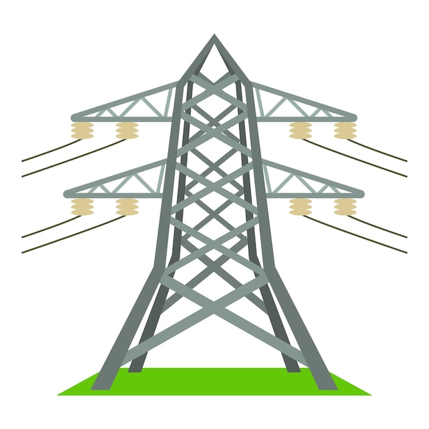 Vecteur icône de tour électrique illustration de dessin animé de l'icône de vecteur de tour électrique pour le web