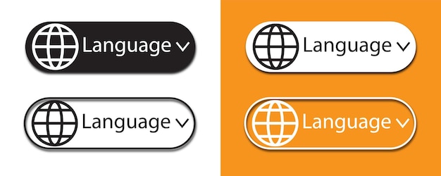Icône de traduction changement de langue interprète de langue illustration vectorielle de symbole de signe