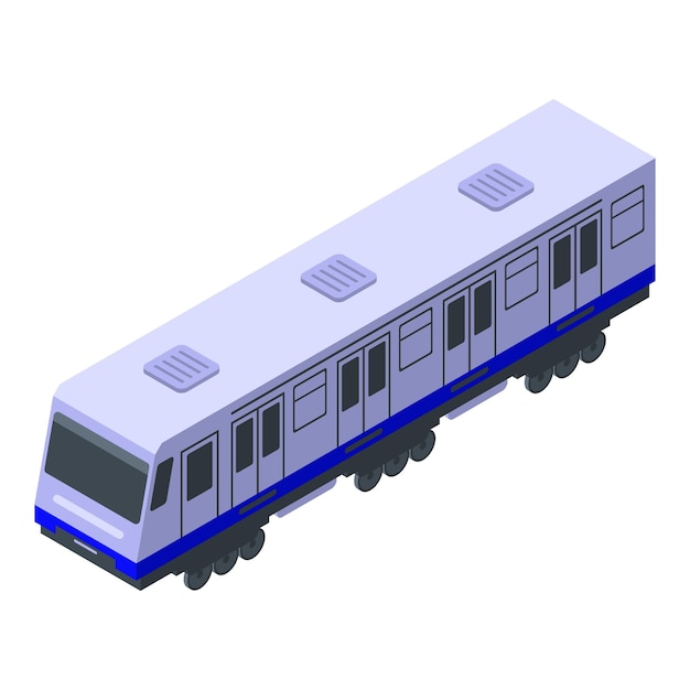 Vecteur icône de train de métro électrique isométrique de l'icône vectorielle de train de métro électrique pour la conception de sites web isolée sur fond blanc