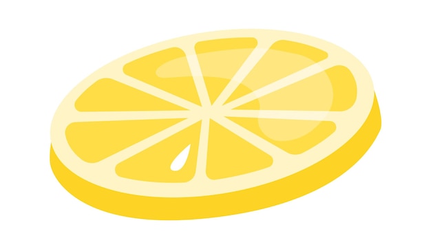 Icône De Tranche De Citron Illustration Vectorielle