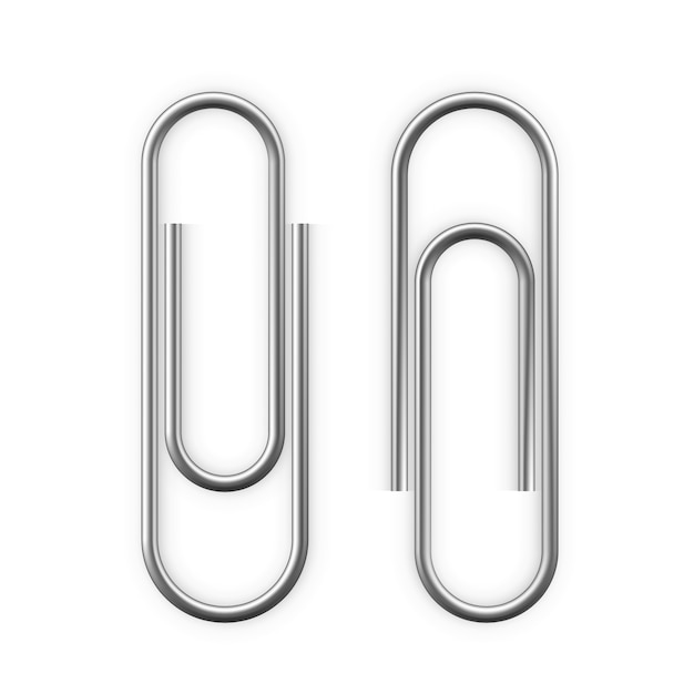 Icône de trombone réaliste.