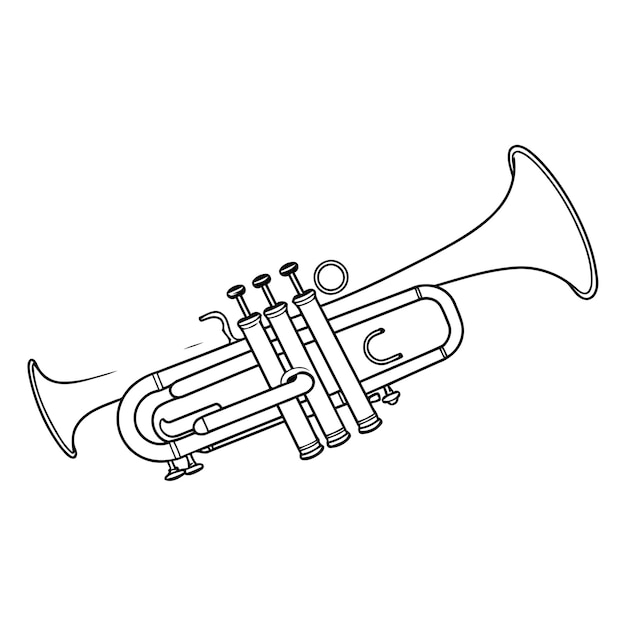 Vecteur icône de trompette illustration conjointe de l'icône vectorielle de la trompette pour le web