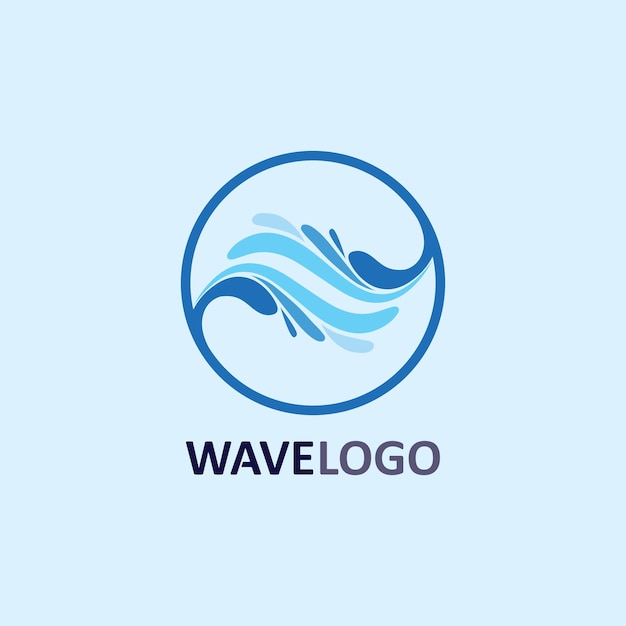 Icône De Vague Et Entreprise De Logo De Conception D'illustration Vectorielle De Goutte D'eau